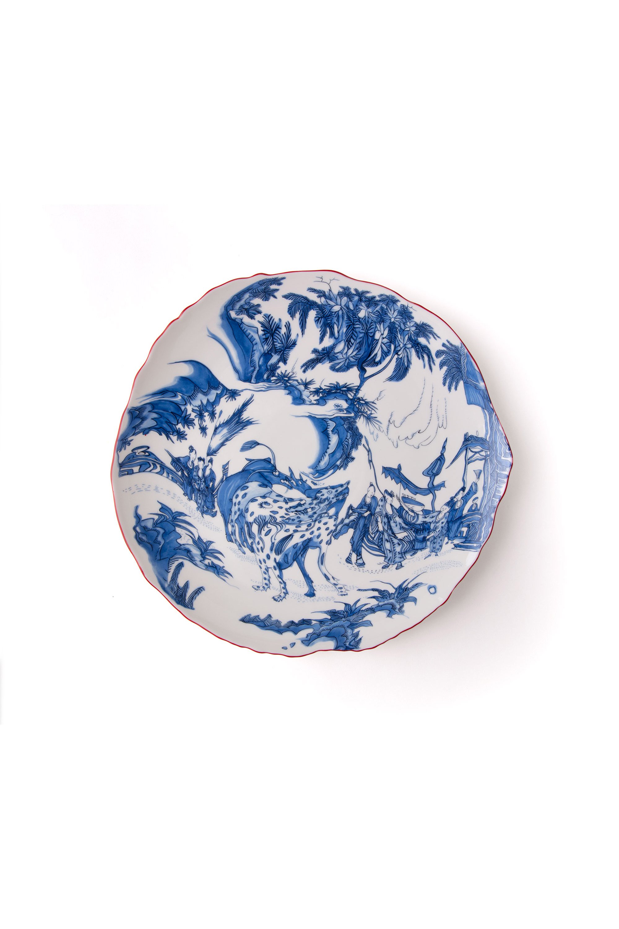 Diesel - 11203 PORCELAIN DINNER PLATE "CLASSIC ON, Unisex's Porcelain dinner plate in White/Blue - 1